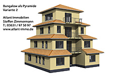 Pyramide als Einfamilienhaus 243 Variante 2; Wohnfläche: 243 m²;
Hausansicht 1