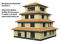 Pyramide als Einfamilienhaus 243 Variante 2; Wohnfläche: 243 m²;
Hausansicht 2